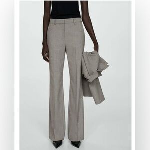 Mango Madison Gray Tailored Trousers